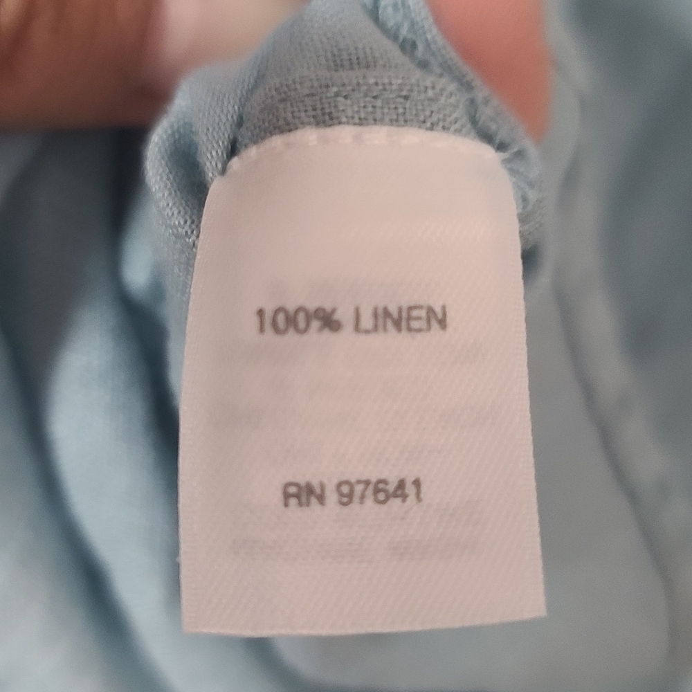 J. Jill Light Blue Linen Shirt - Picture 6 of 7